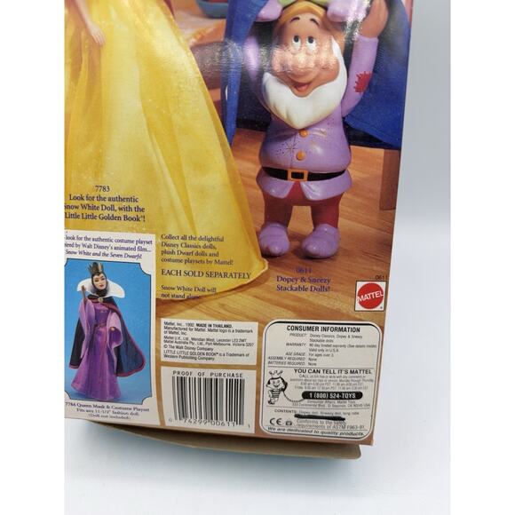 Disney's Dopey And Sneezy From Snow White Stackable Dolls 1992 New In Box READ - Picture 5 of 12